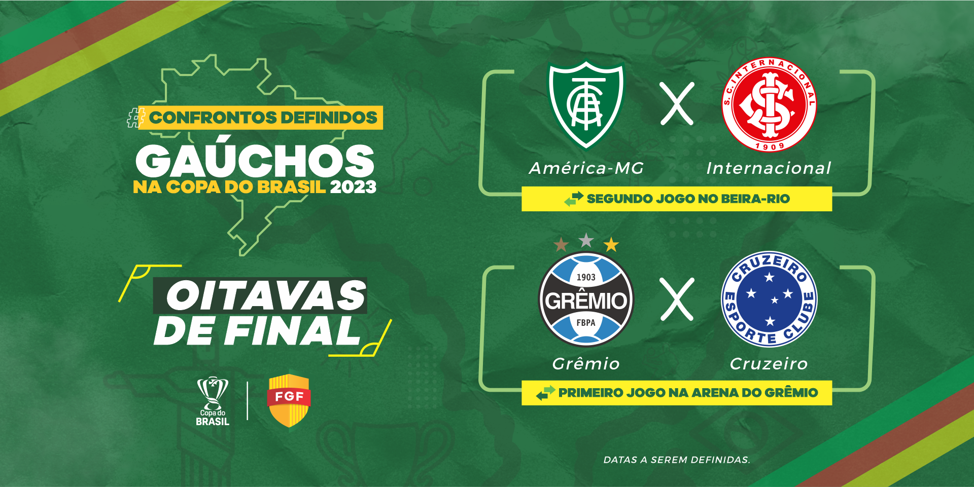 Cruzeiro será adversário do Grêmio nas oitavas de final da Copa do